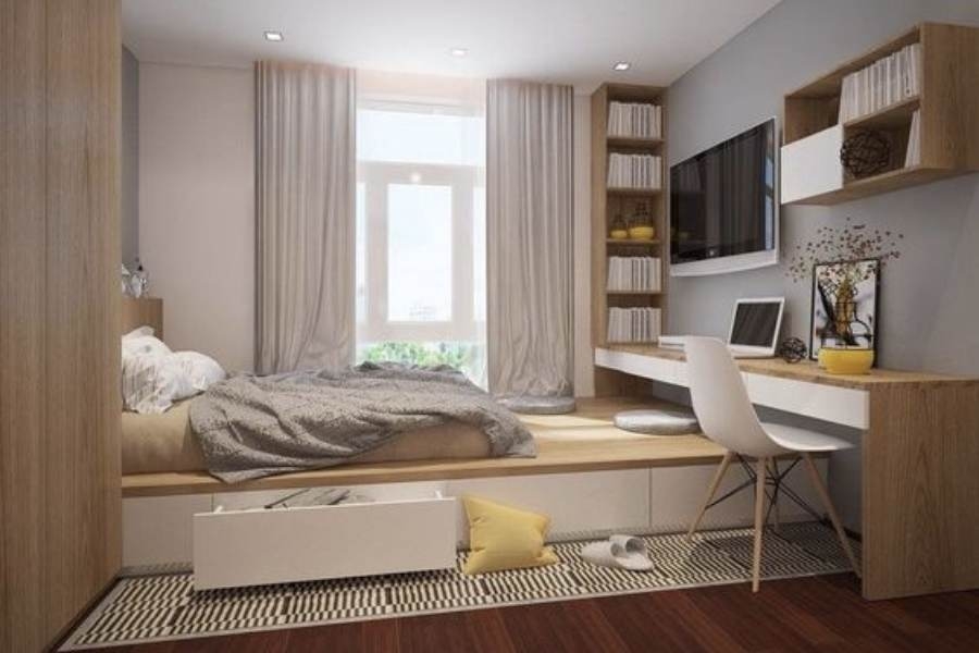 Top 20+ mẫu phòng ngủ nhỏ diện tích 5m2 - 8m2 đẹp, đầy đủ tiện nghi